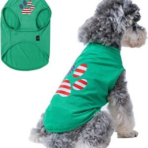 MIANHUATANG Dog Flag Green Shirt Vest XL Mesh Clothes Fits Chest 17.7-19.2" NEW